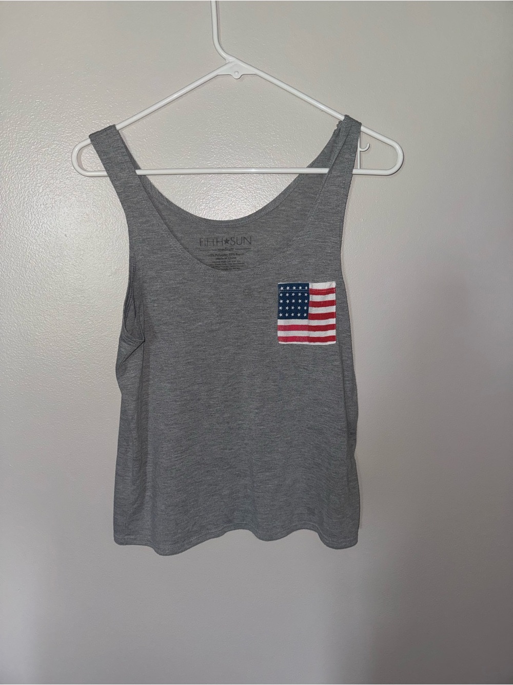 Fifth Sun Gray Tank with Flag Pocket